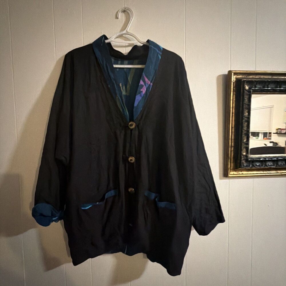 Windsong Jacket Women's One Size Fits Most Reversible Botton Closure